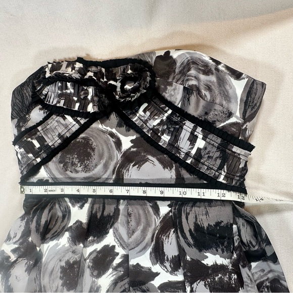 BCBGMaxAzria Black and Gray Strapless Dress - Picture 7 of 12